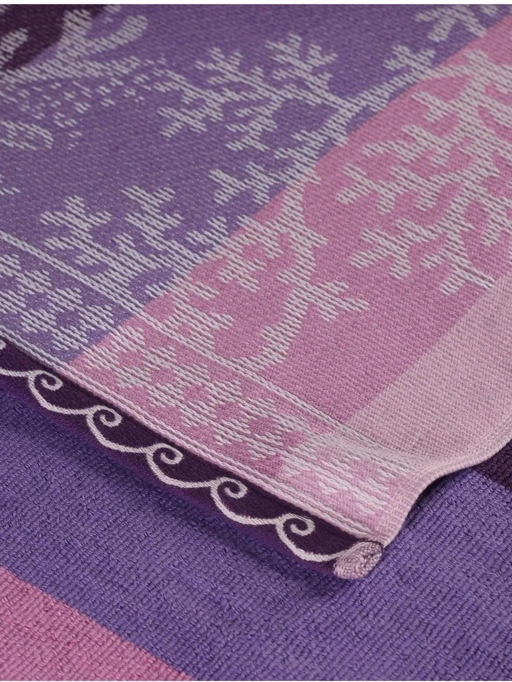 Oversized Beach Towel Cotton Purple Pink by Trident 40in X 72in NWT NEW